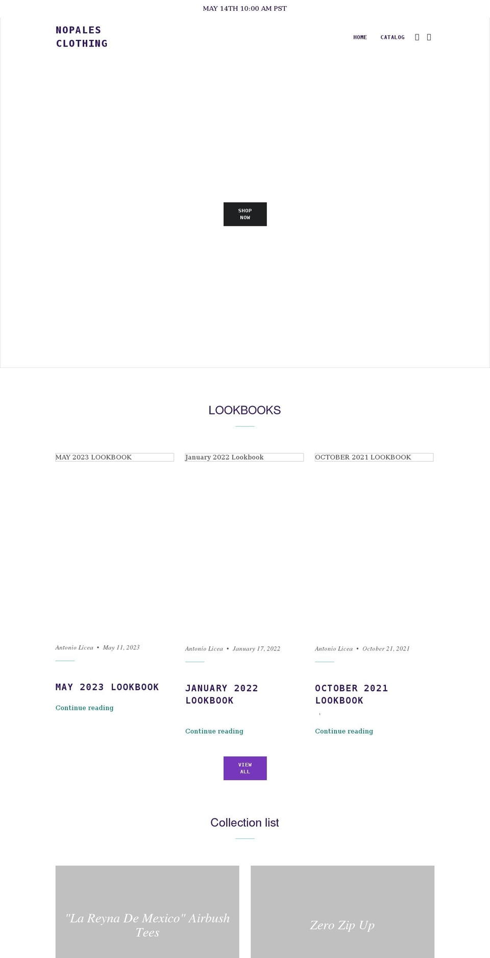 nopalesstore.com shopify website screenshot