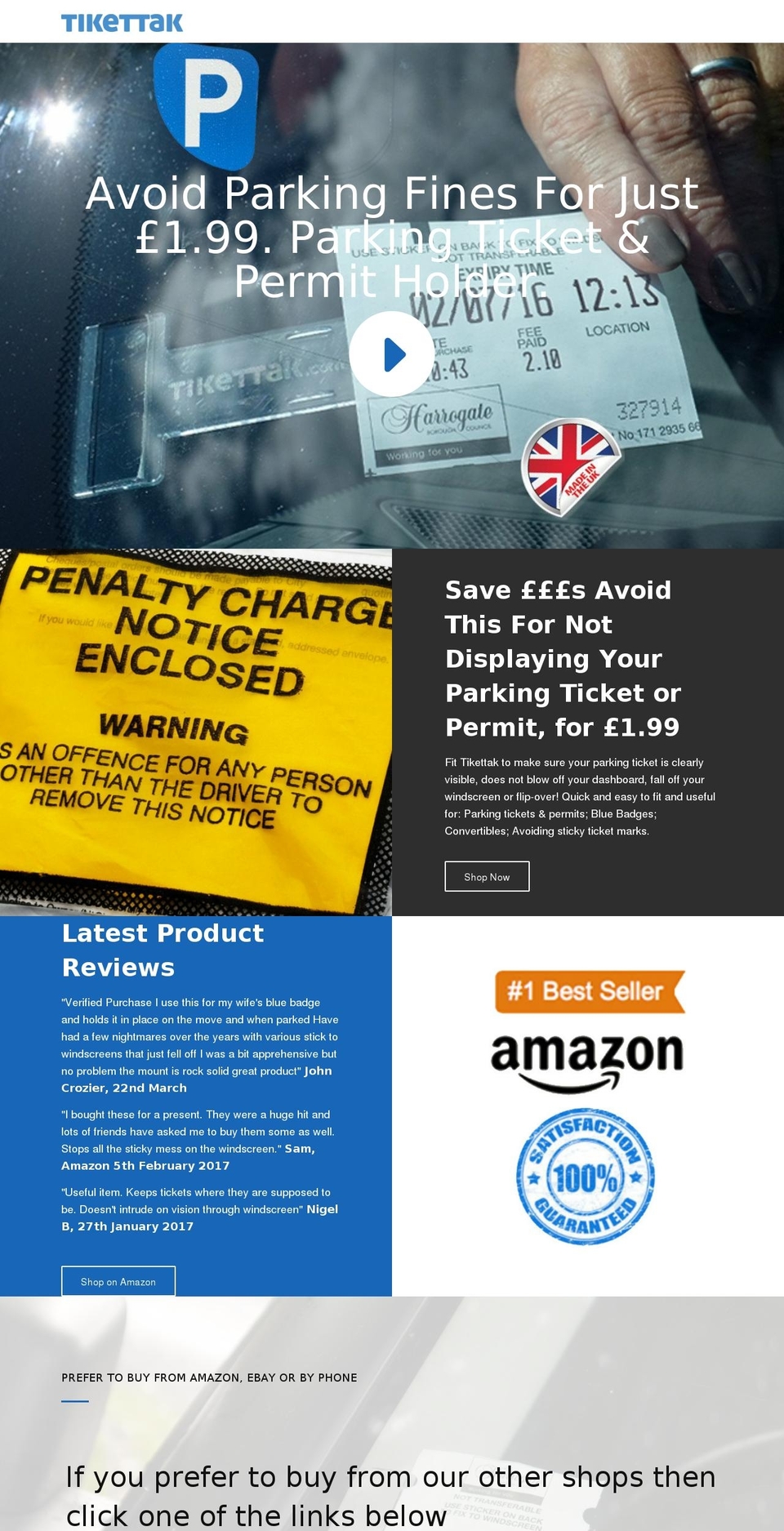 noparkingfines.com shopify website screenshot