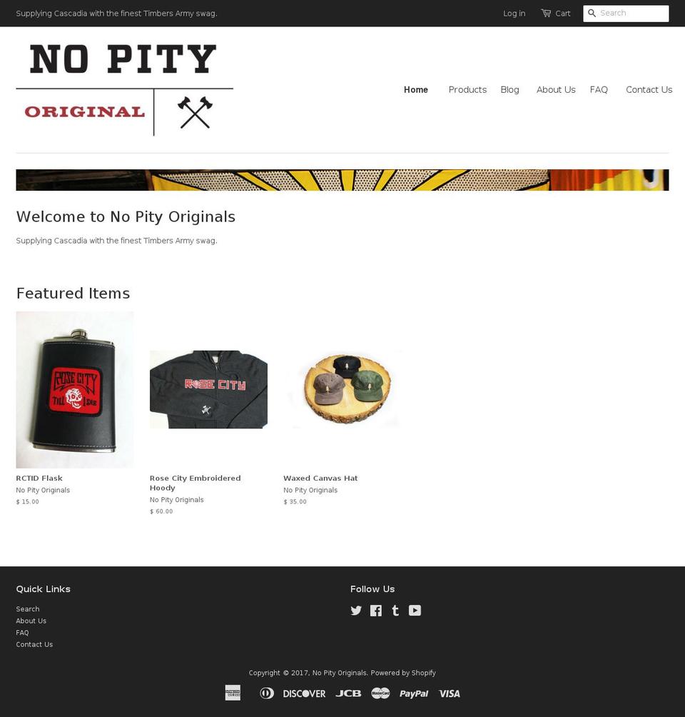 nopityoriginals.com shopify website screenshot