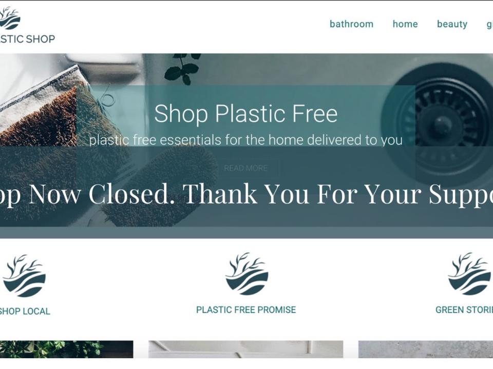 noplasticshop.co.uk shopify website screenshot