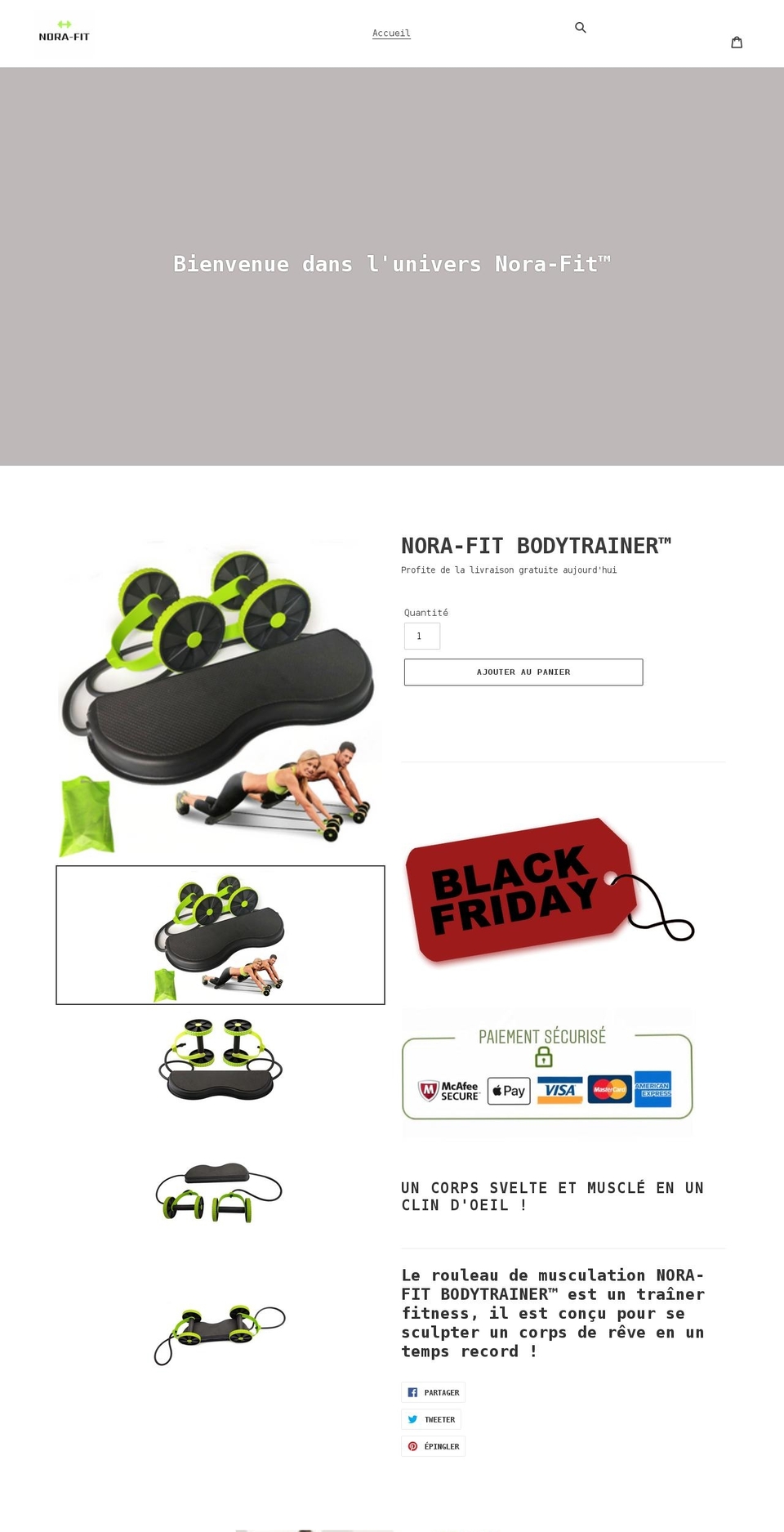 nora-fit.com shopify website screenshot