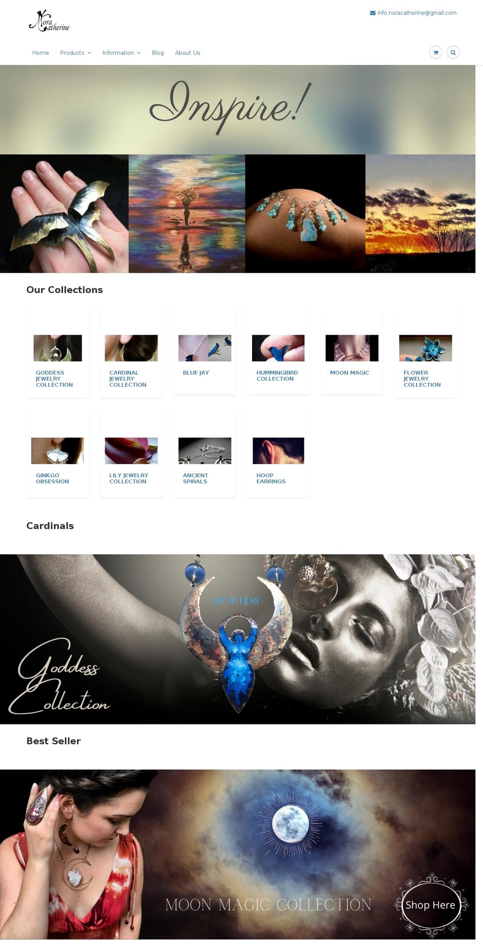 noracatherine.com shopify website screenshot