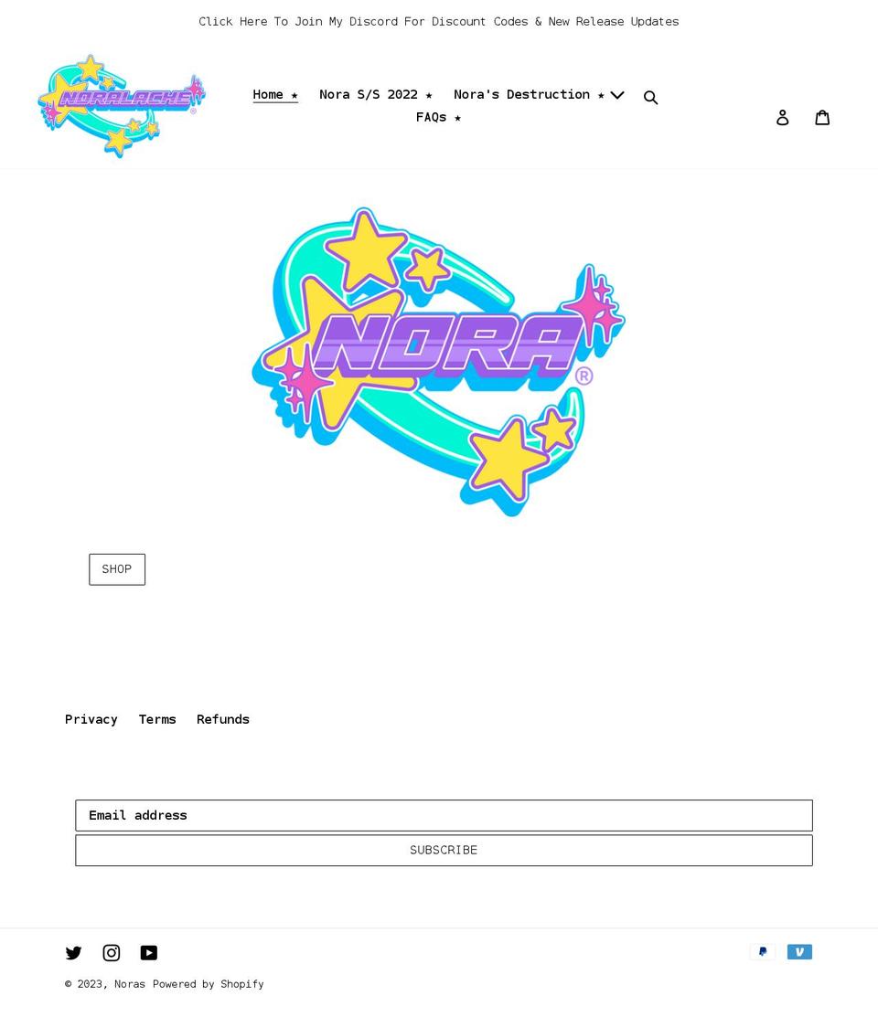 noralache.com shopify website screenshot