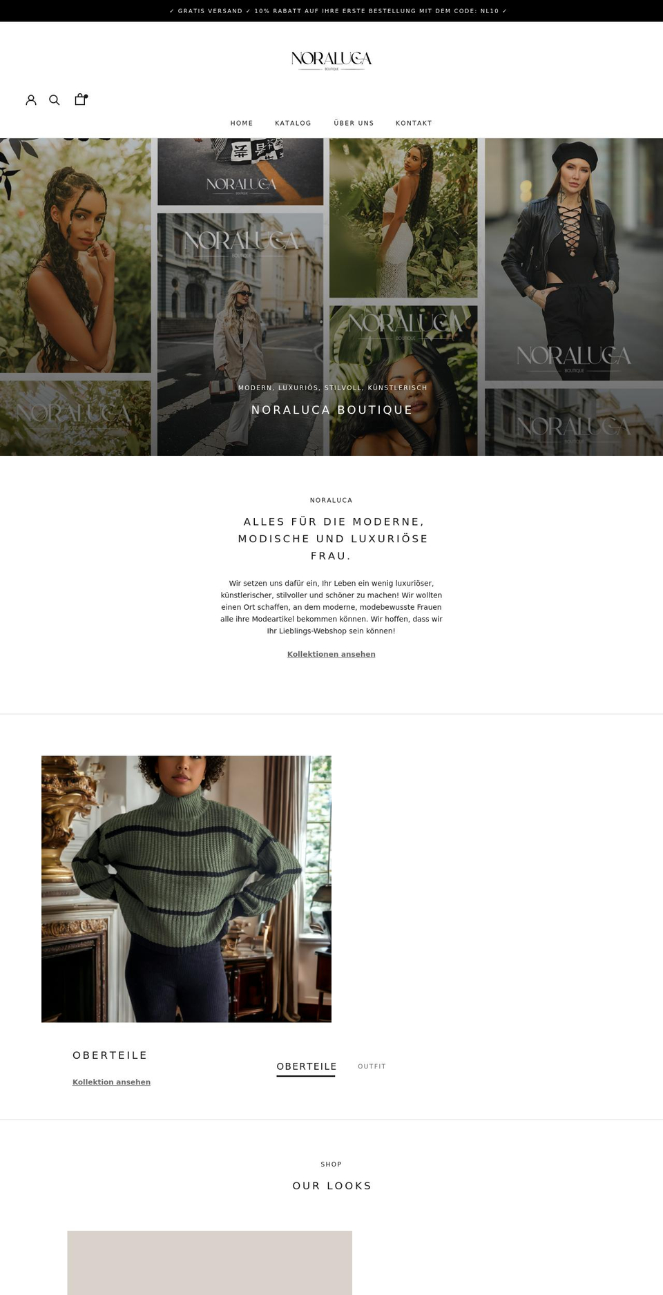 noraluca.de shopify website screenshot