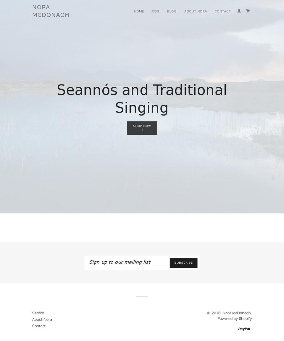 noramcdonagh.com — Shopify storefront screenshot