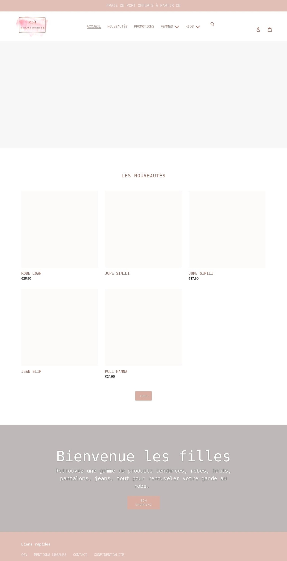 noramel.com shopify website screenshot
