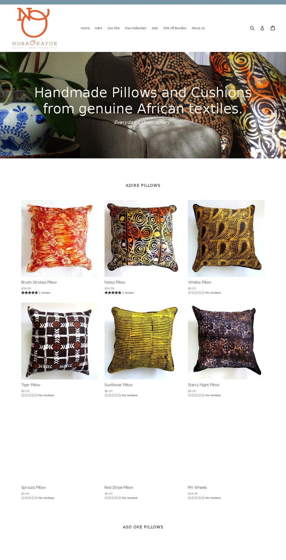noraokafor.com — Shopify storefront screenshot