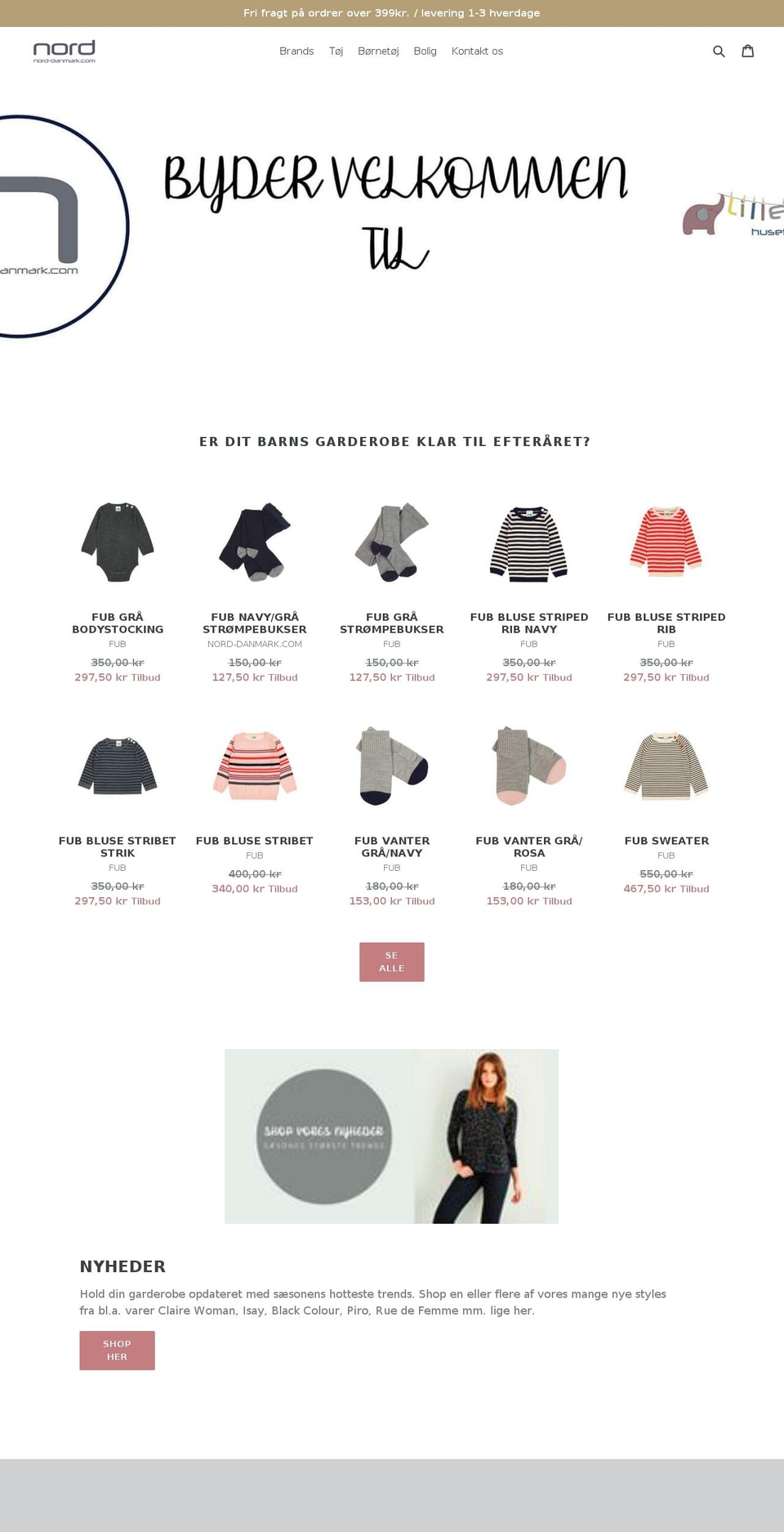 Megamenu Shopify theme site example nord-danmark.com