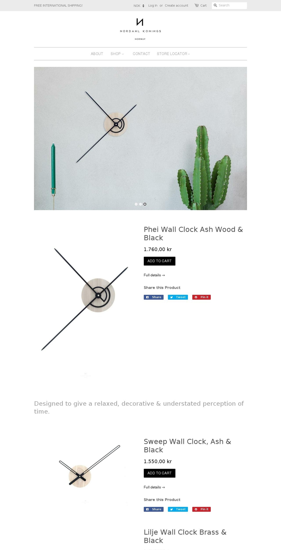 nordahlkonings.com — Shopify storefront screenshot
