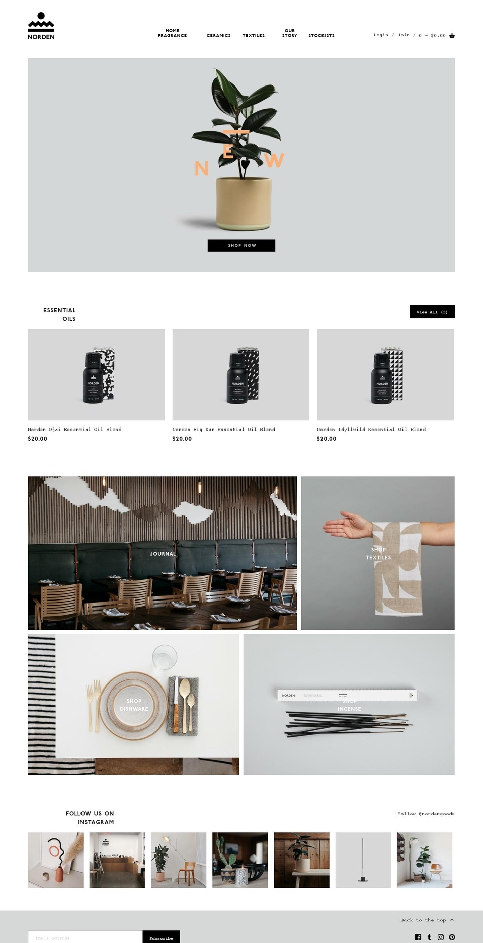 nordengoods.com shopify website screenshot