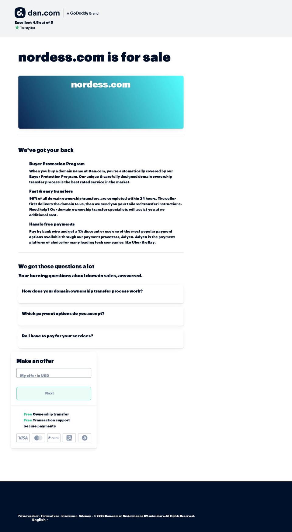 nordess.com — Shopify storefront screenshot