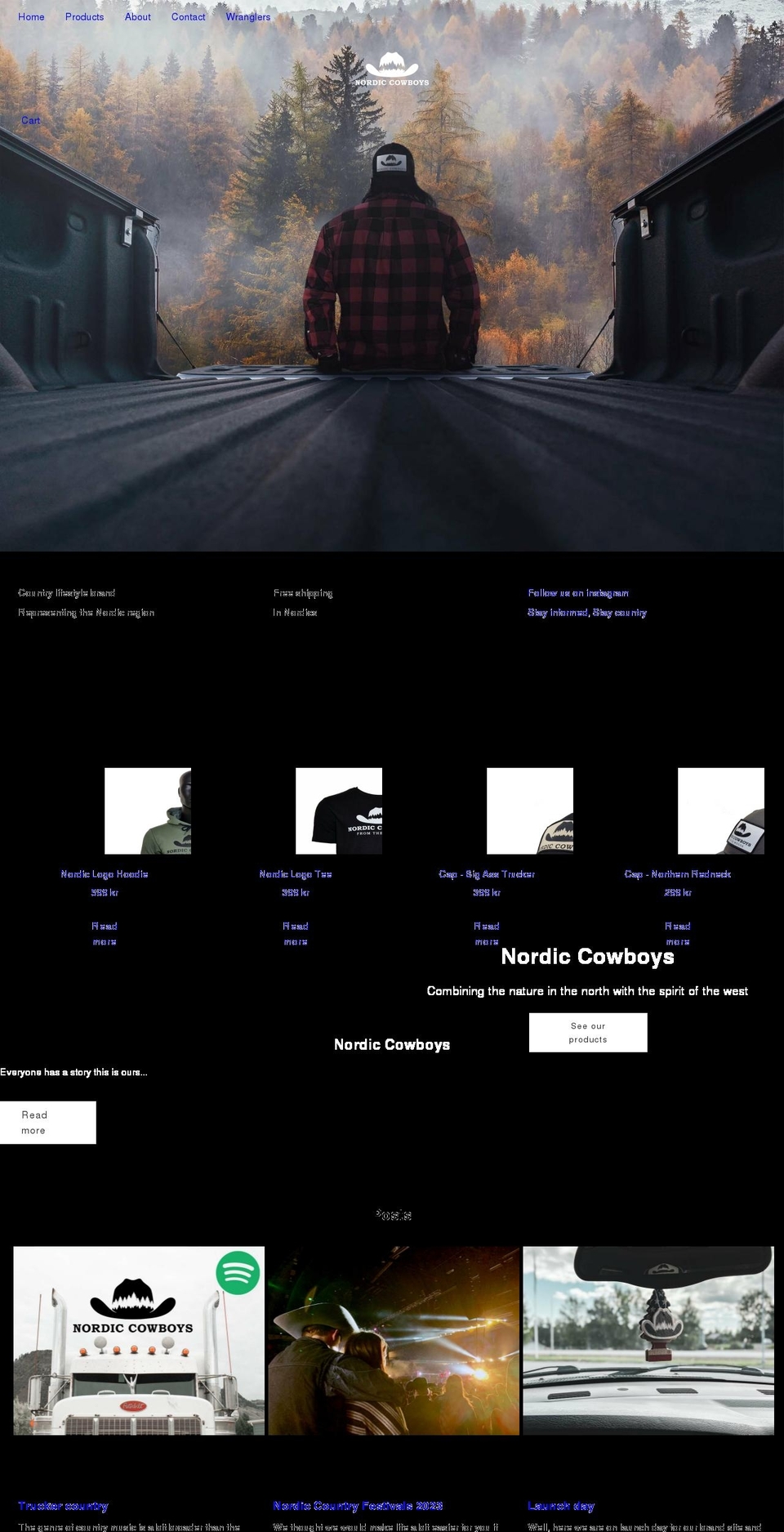 nordiccowboys.com shopify website screenshot