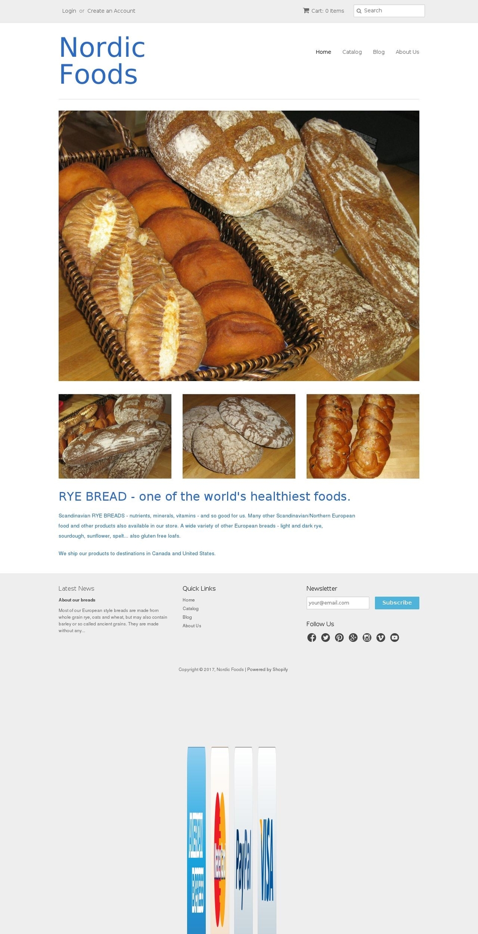 nordicfoods.org shopify website screenshot