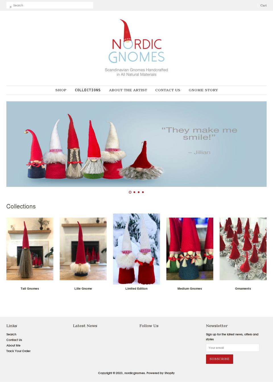 nordicgnomes.com shopify website screenshot