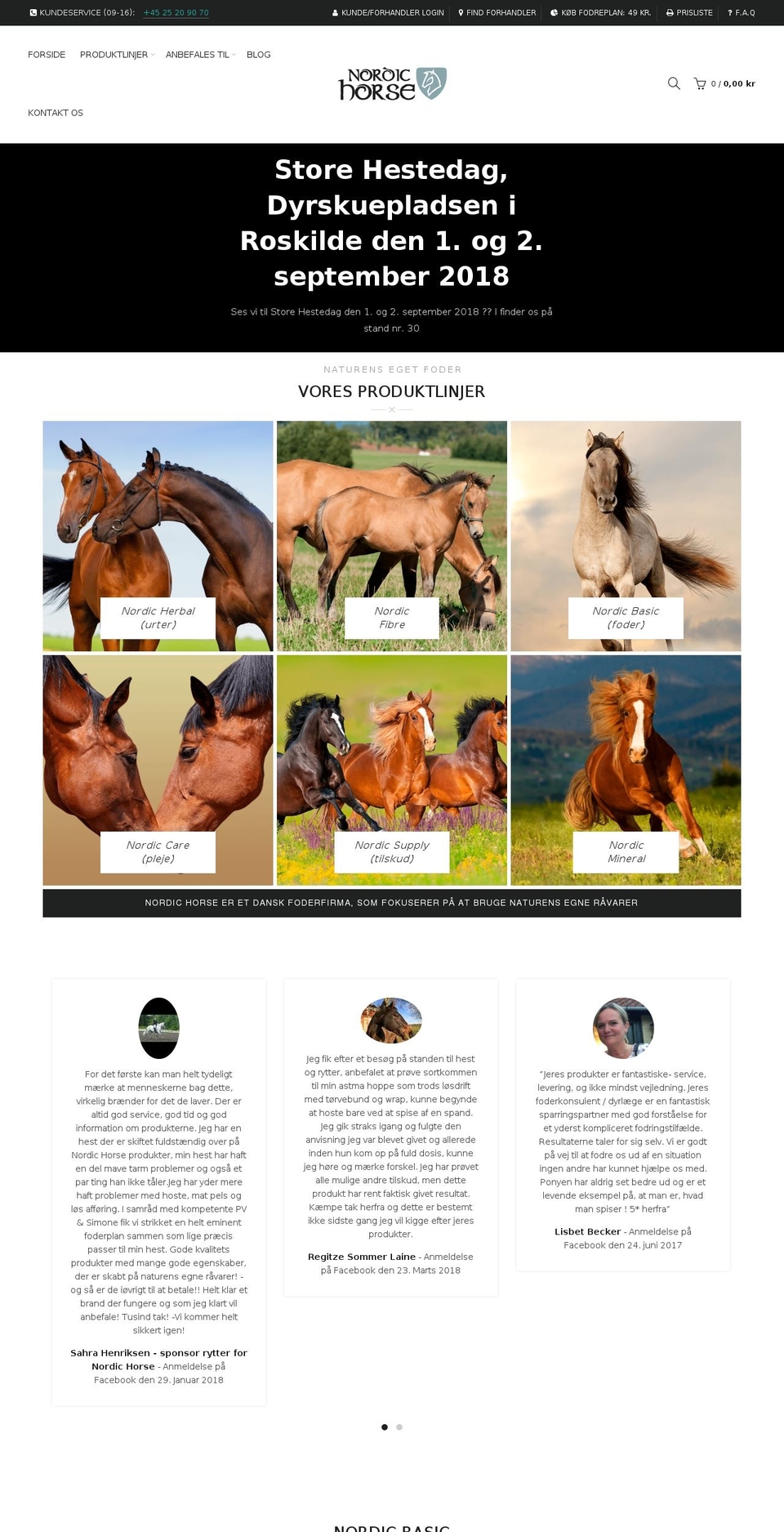 nordichorse.dk shopify website screenshot