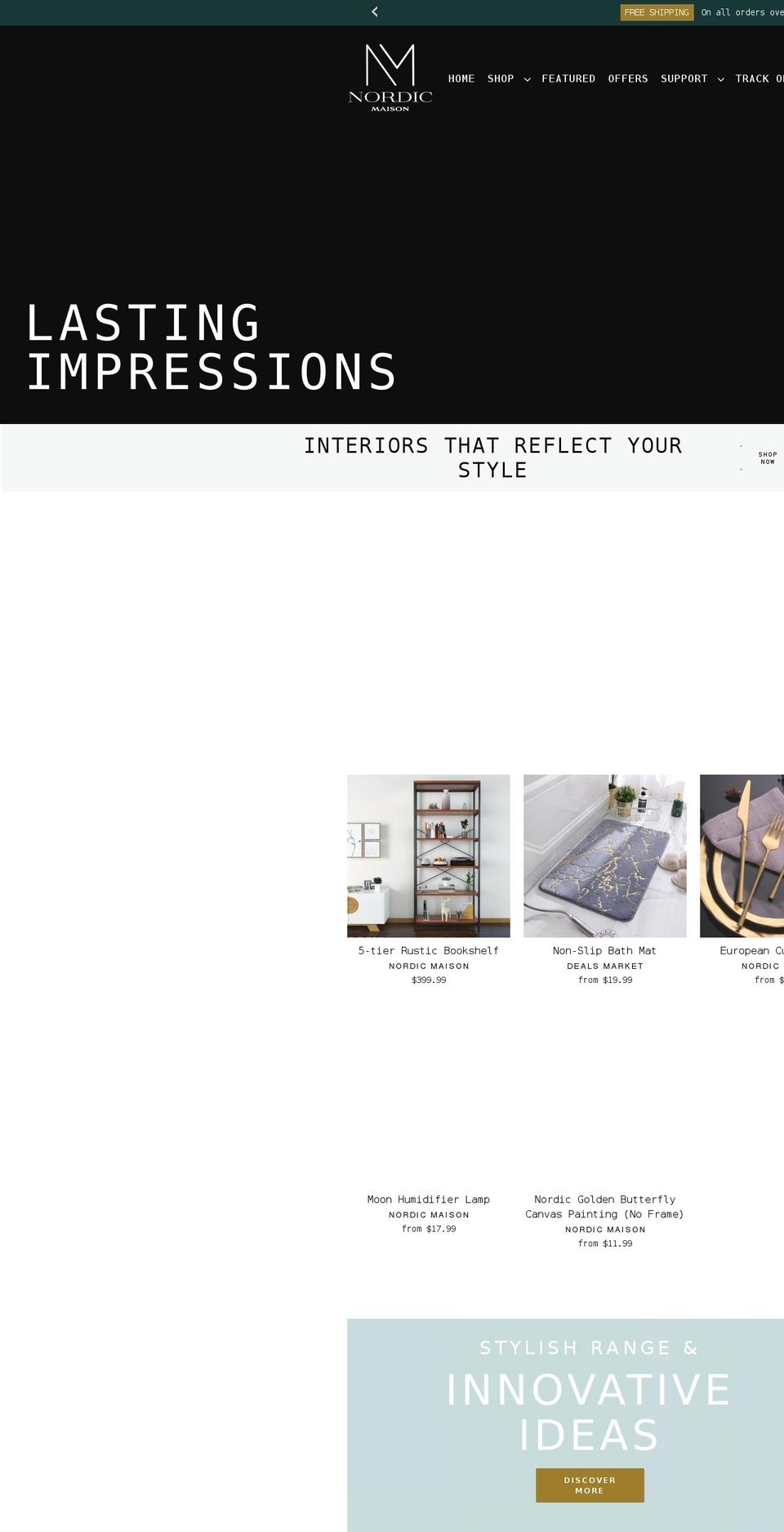 nordicmaison.com shopify website screenshot