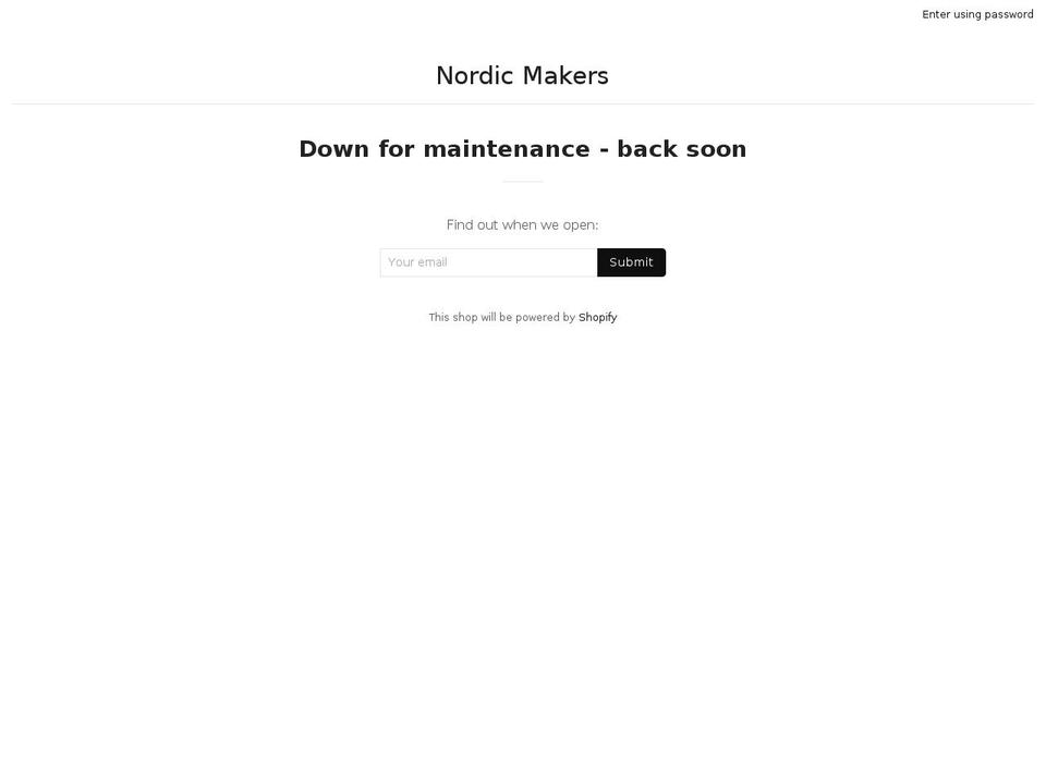 nordicmakers.com shopify website screenshot