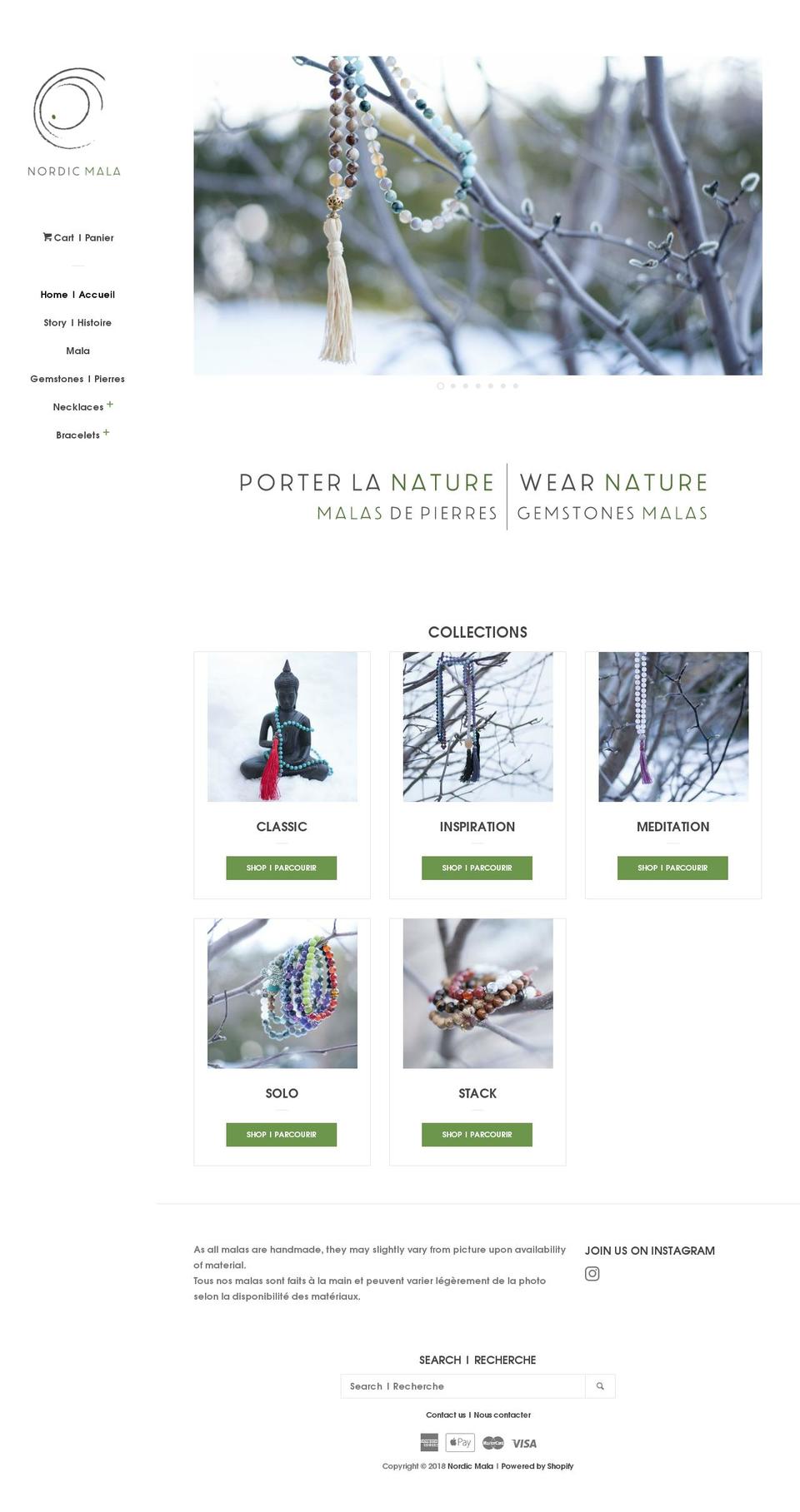 nordicmala.com — Shopify storefront screenshot