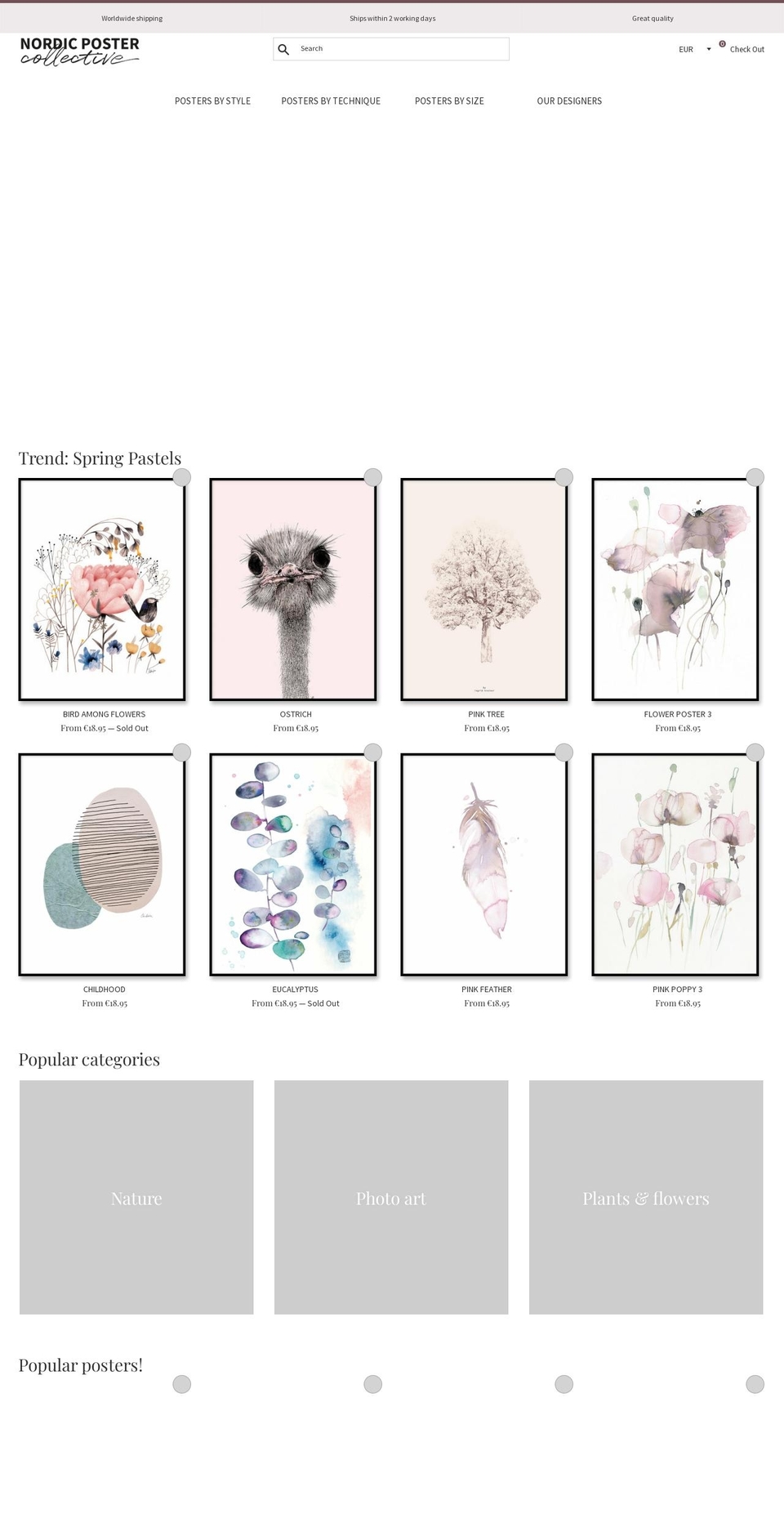 nordicpostercollective.com shopify website screenshot