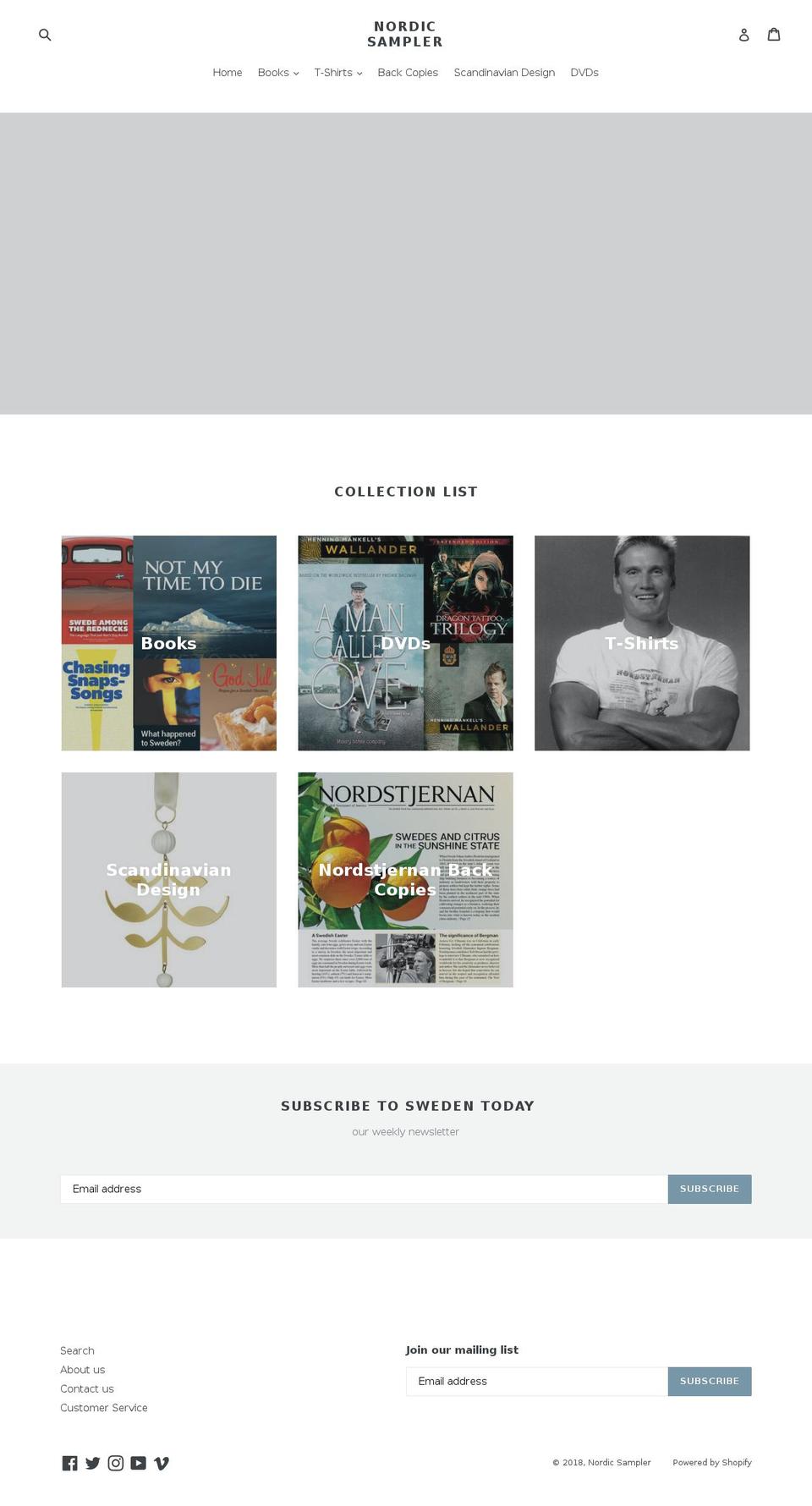 nordicsampler.com shopify website screenshot