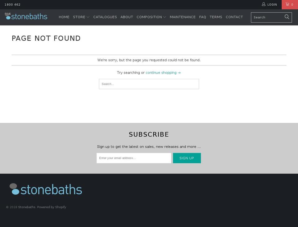 nordicstonebaths.com — Shopify storefront screenshot