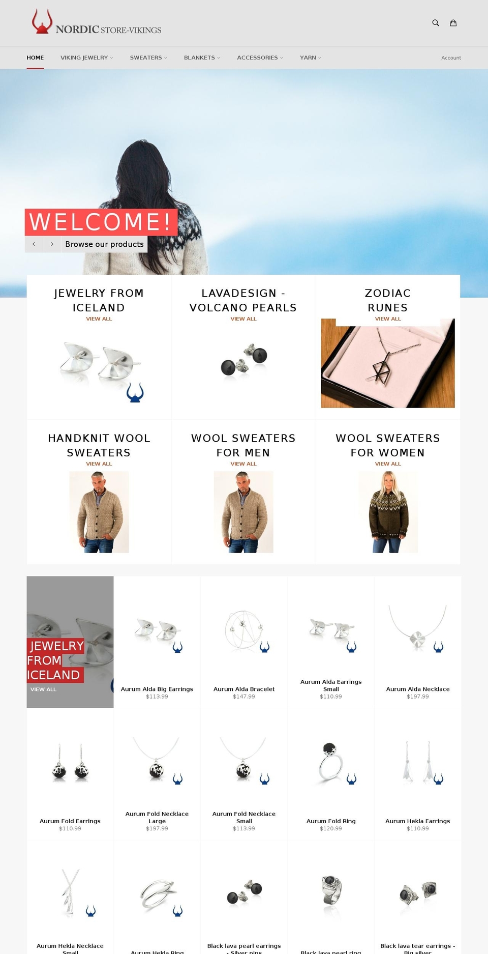 nordicstore-vikings.com shopify website screenshot