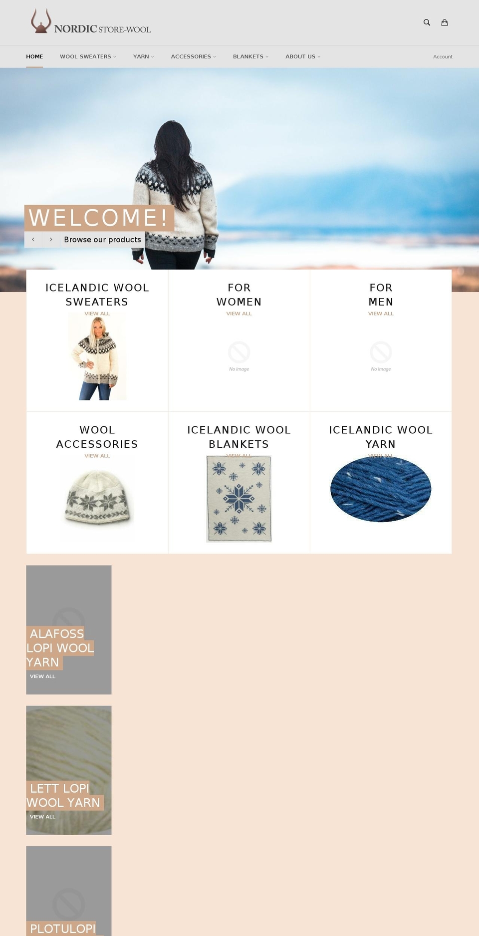 nordicstore-wool.net shopify website screenshot