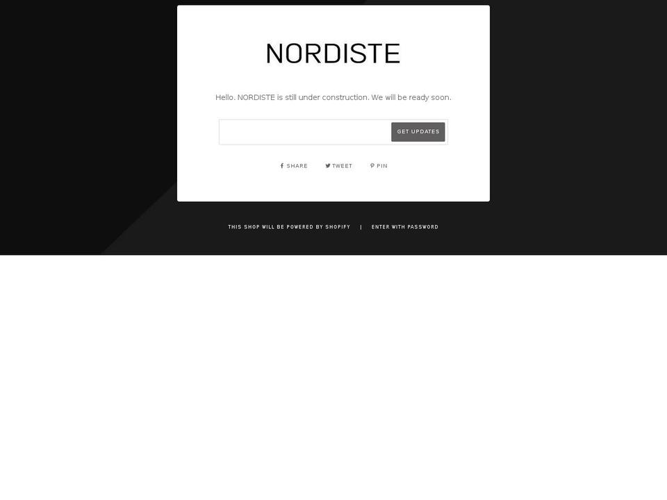 master Shopify theme site example nordiste.com