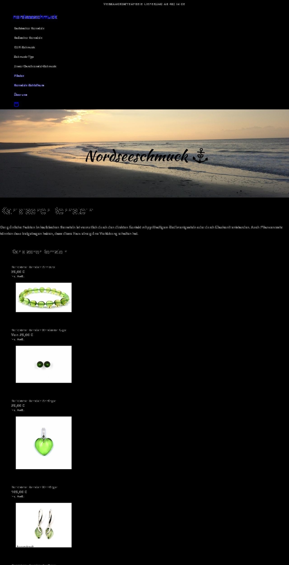 nordseeschmuck.de shopify website screenshot