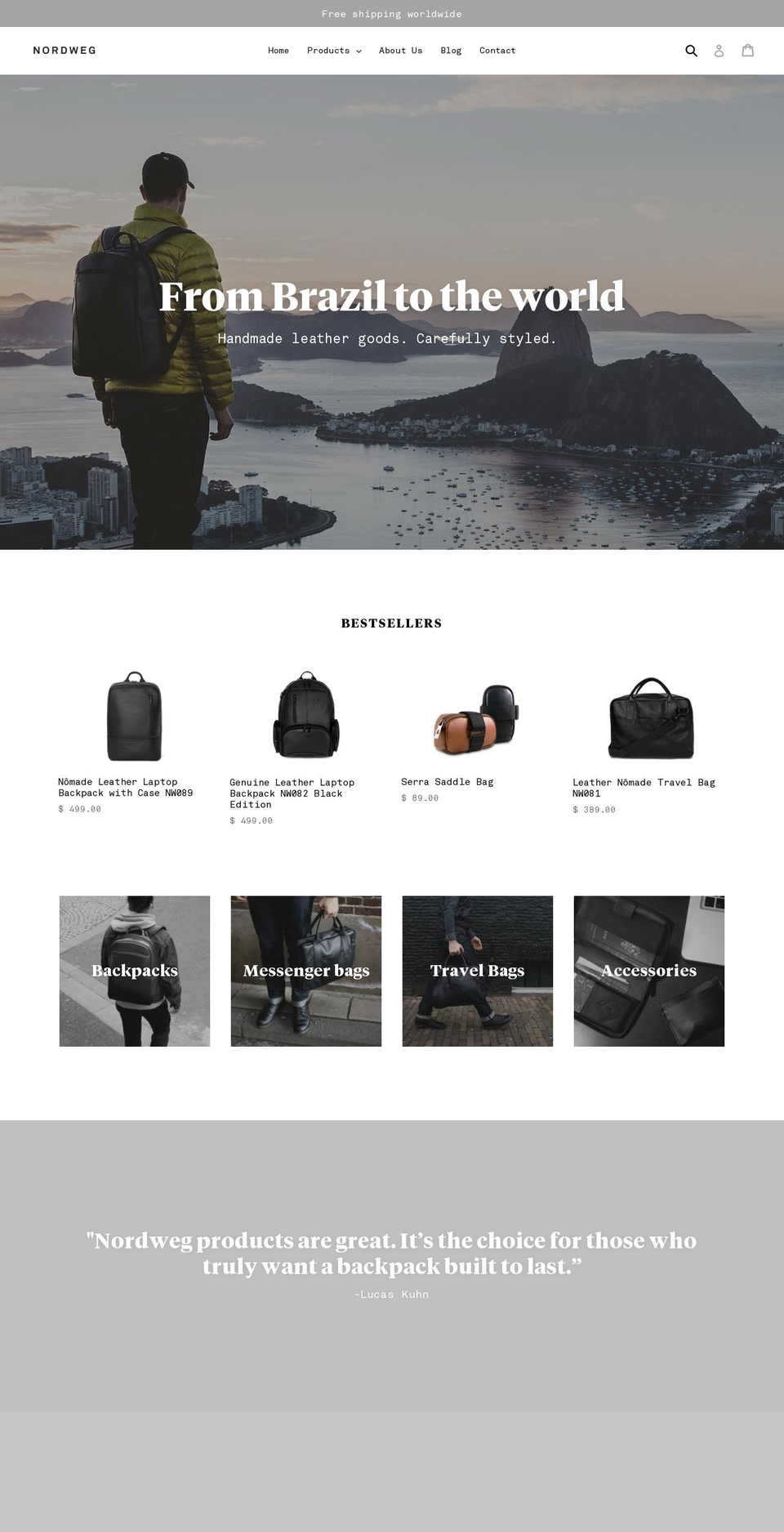 nordweg.rocks shopify website screenshot