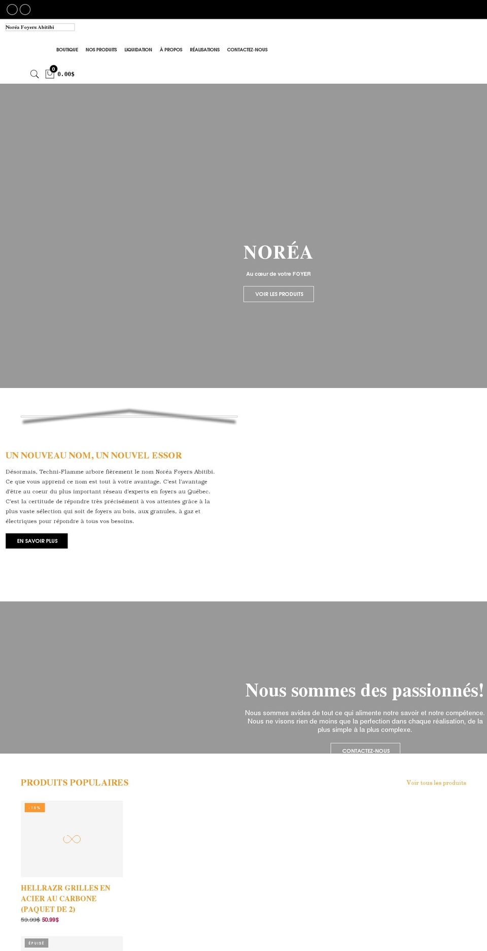 noreafoyersabitibi.com shopify website screenshot