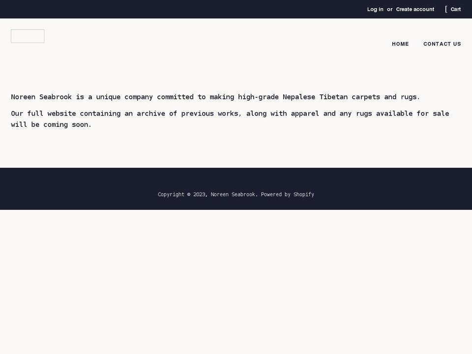 noreenseabrook.com shopify website screenshot