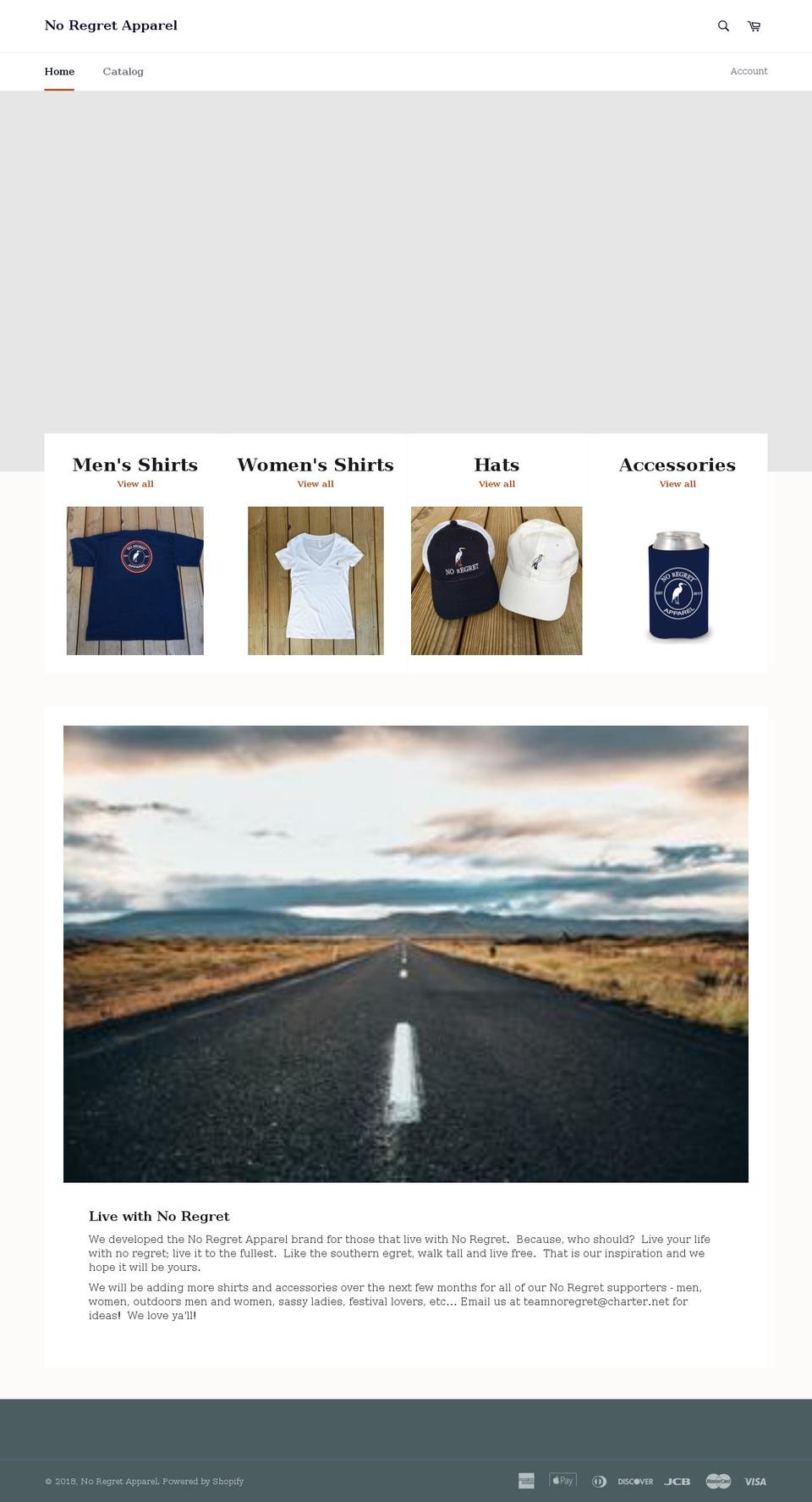 noregretapparel.com — Shopify storefront screenshot