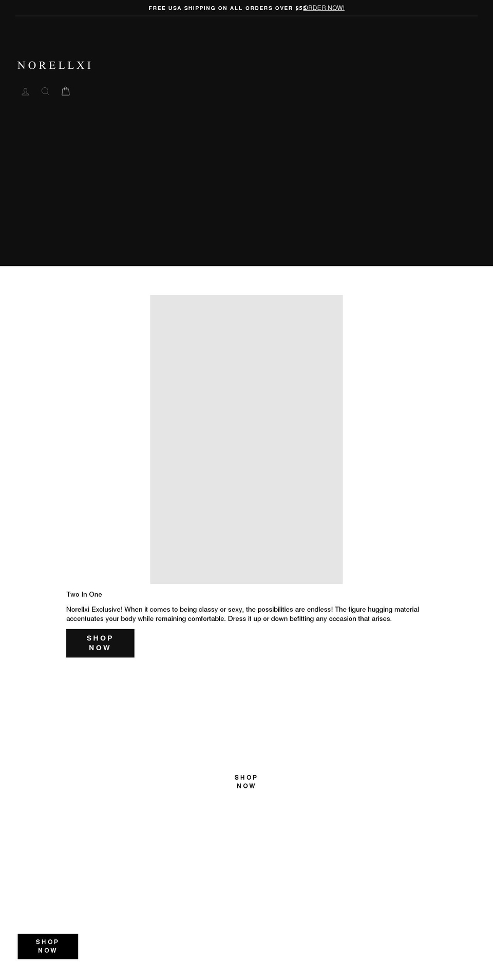 norellxi.com shopify website screenshot