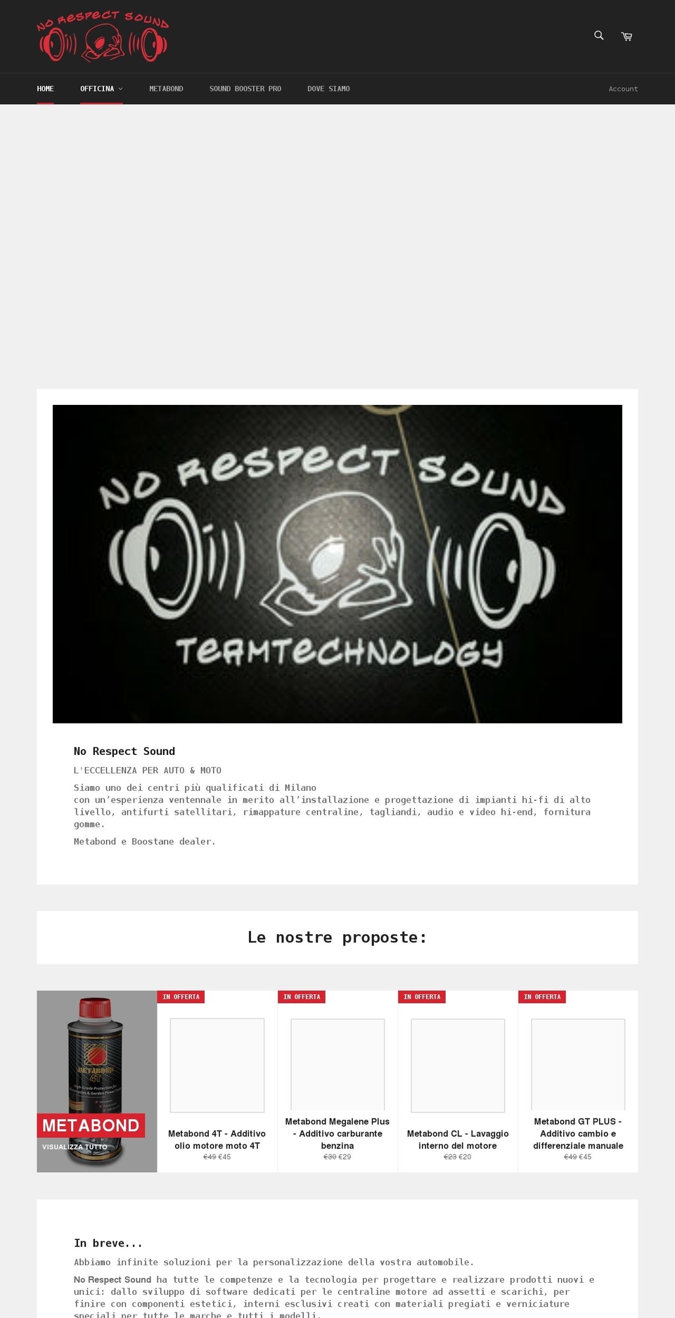 norespectsound.com shopify website screenshot