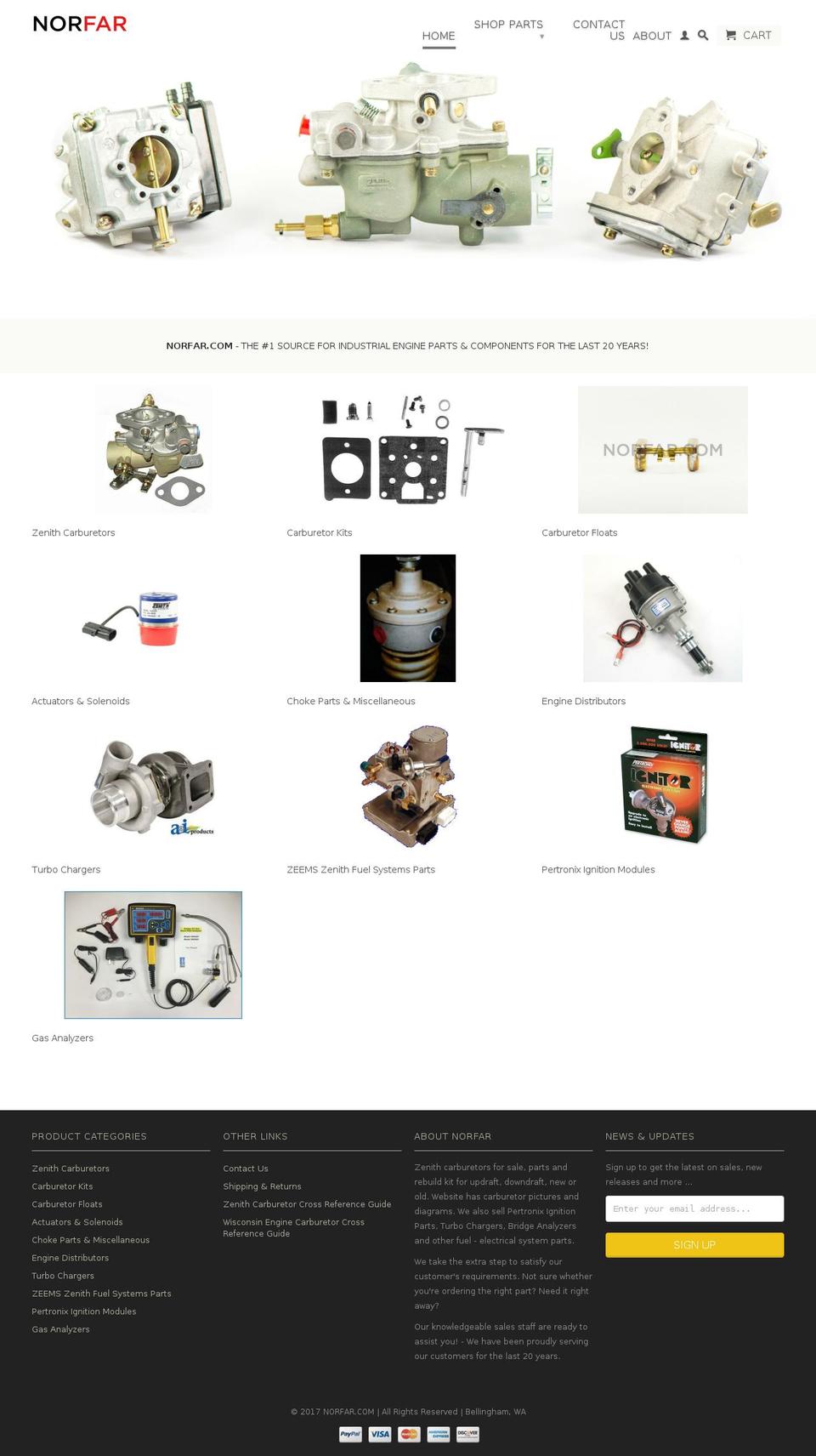 norfar.com shopify website screenshot