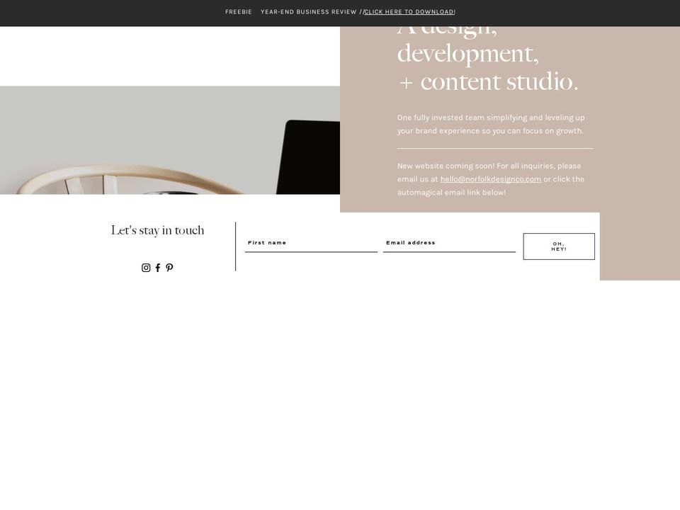 norfolkdesignco.com — Shopify storefront screenshot