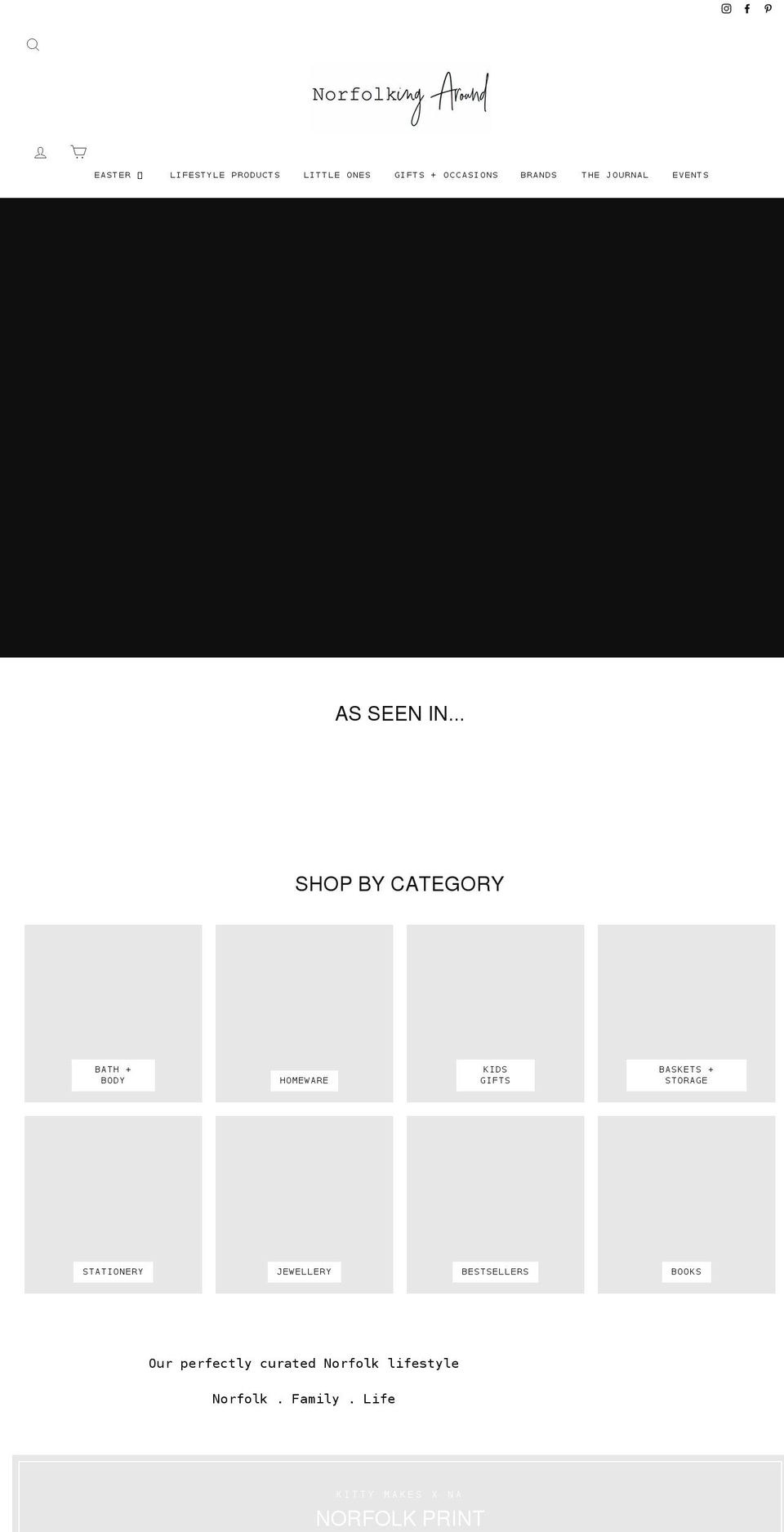 norfolkingaround.com shopify website screenshot