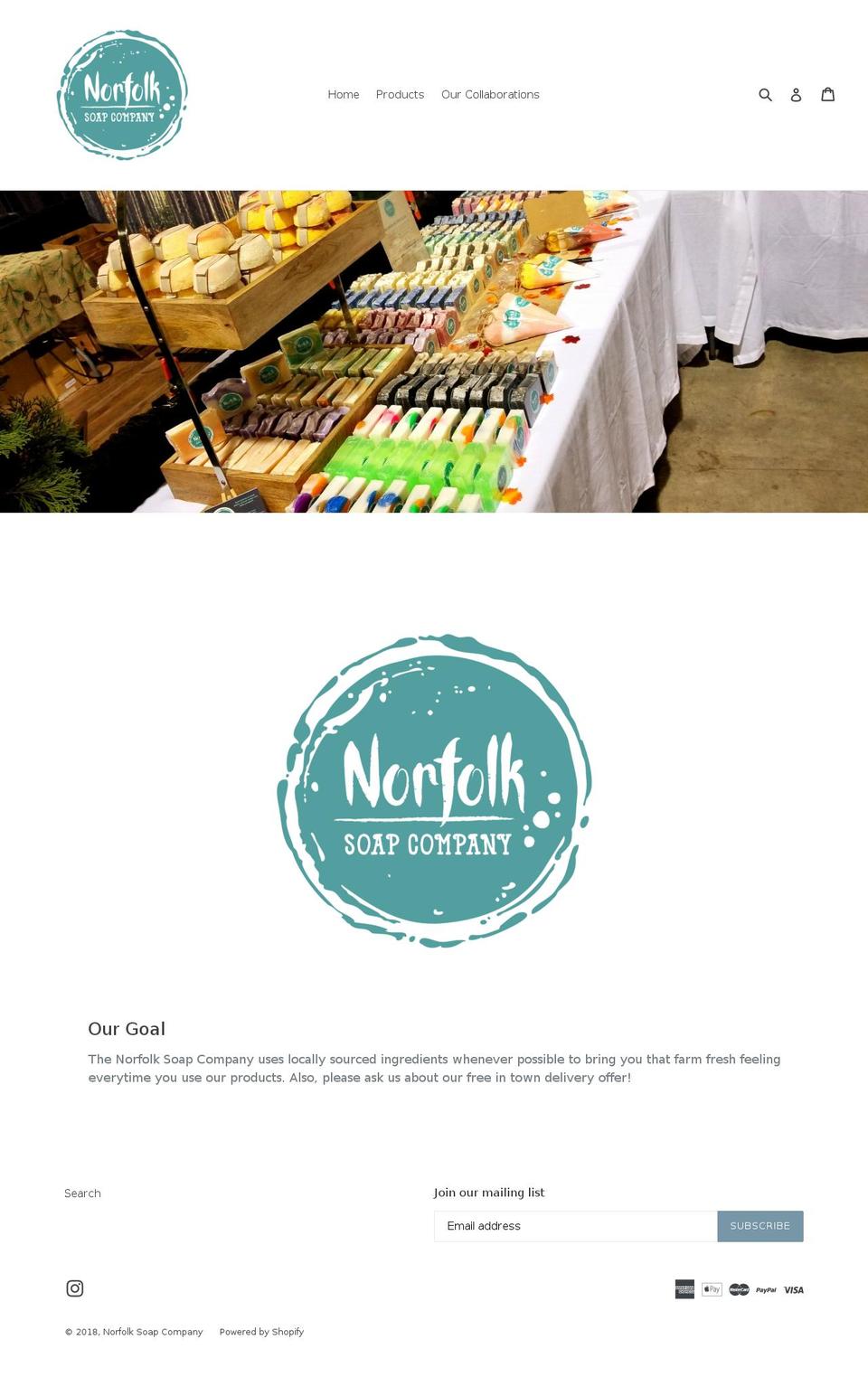 norfolksoapcompany.com — Shopify storefront screenshot