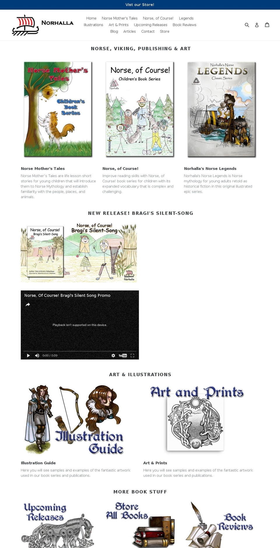 norhallaproductions.com shopify website screenshot