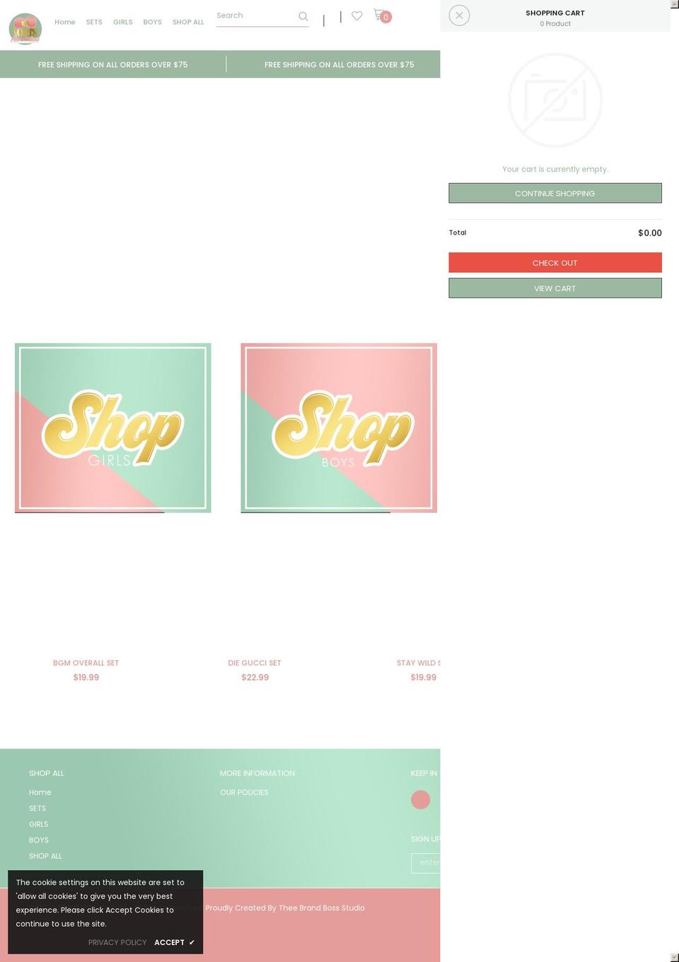 noriskidcouture.com shopify website screenshot