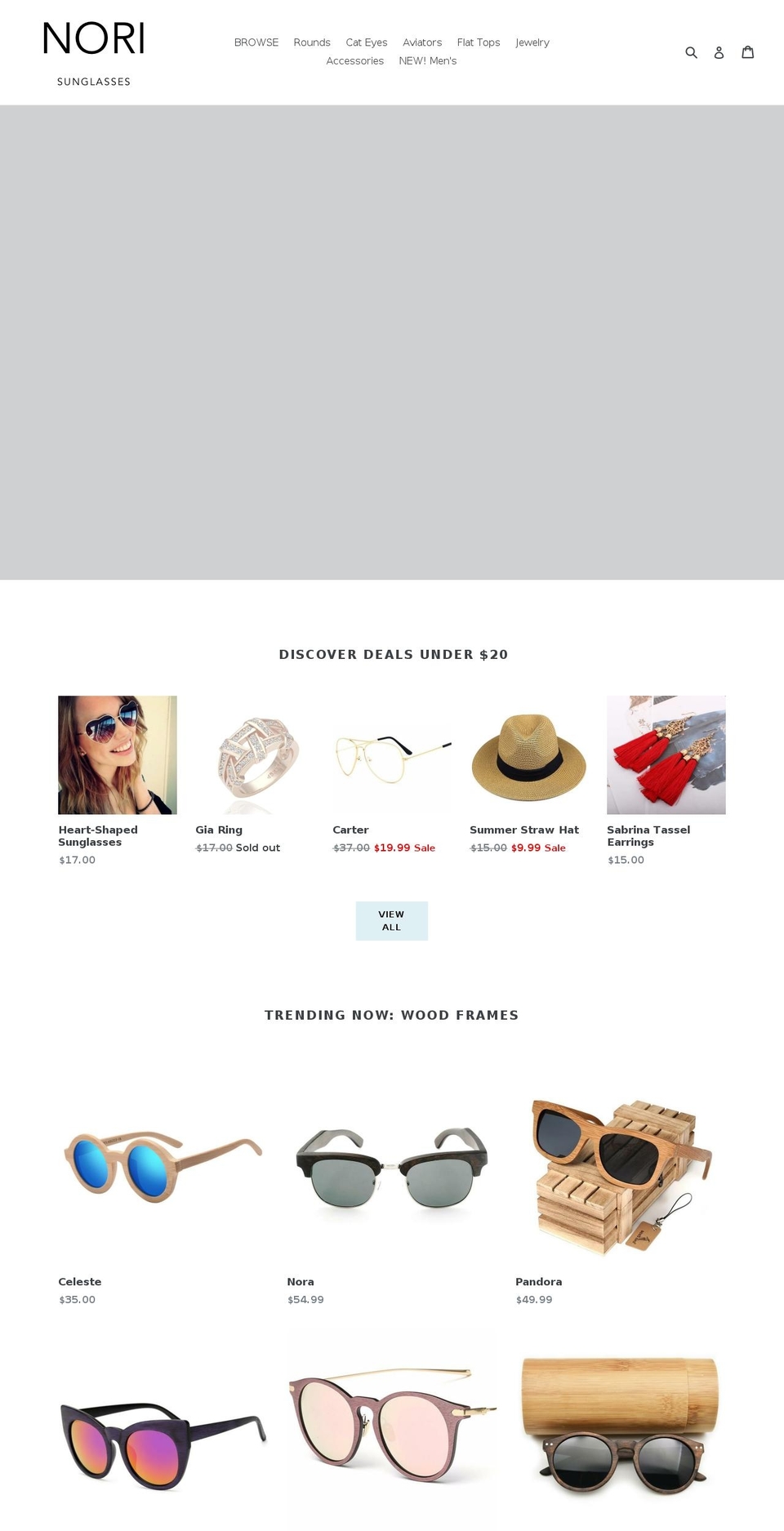 norisunglasses.com shopify website screenshot