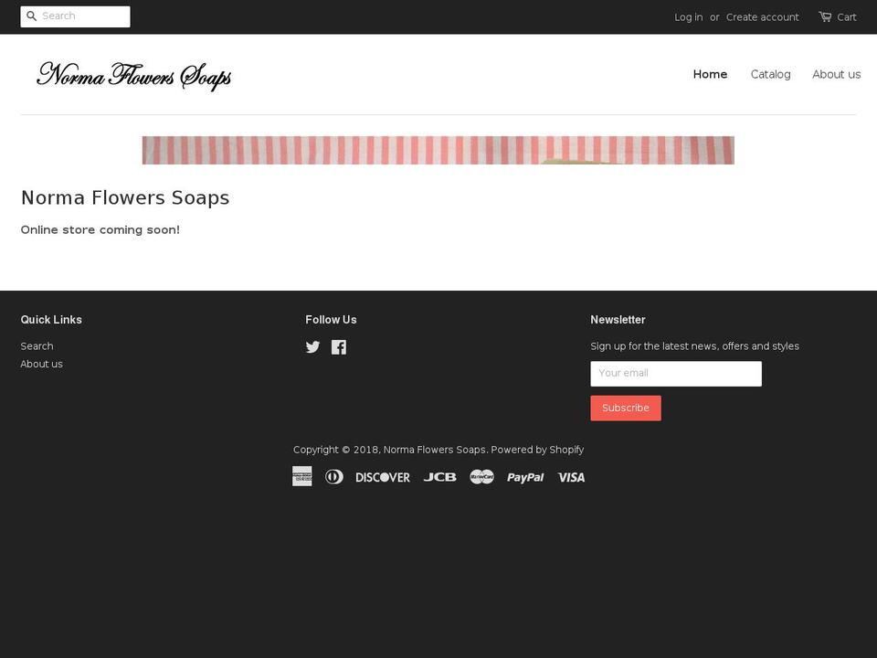normaflowerssoaps.com — Shopify storefront screenshot