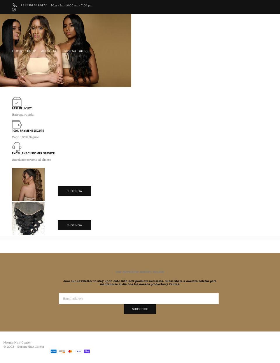 Vendy-home Shopify theme site example normahairextensions.com