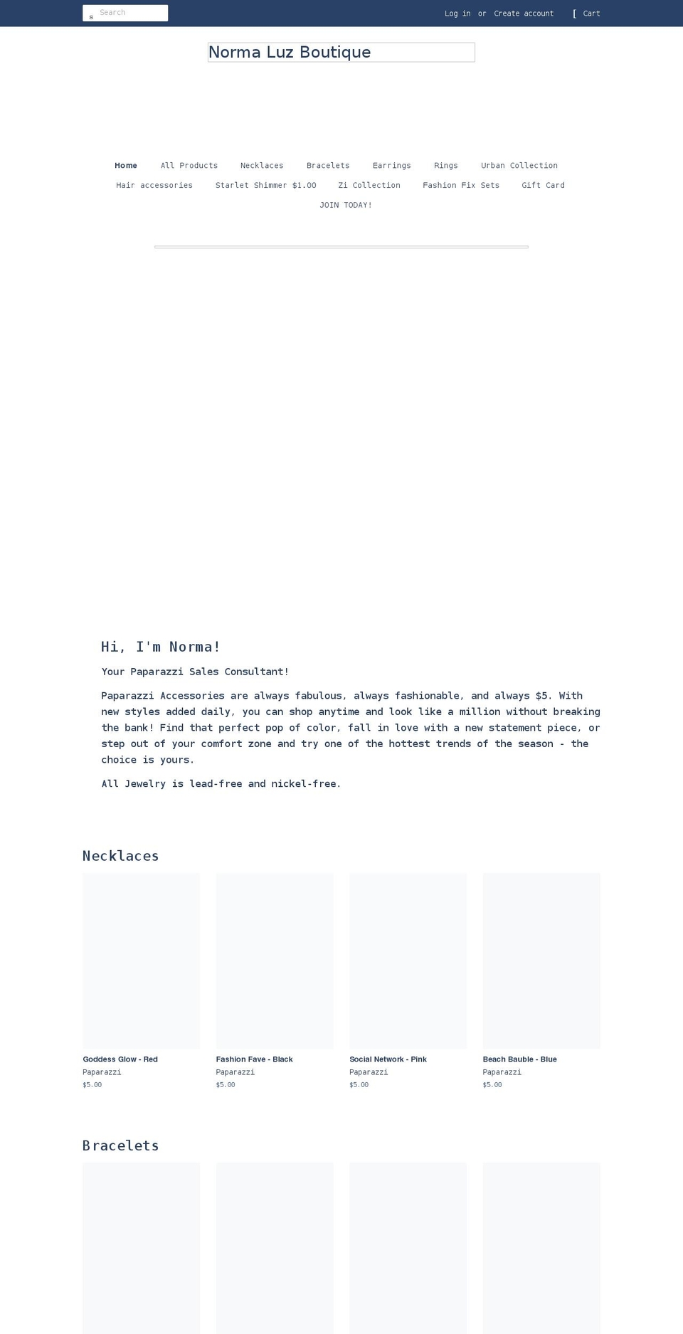 normaluzboutique.com shopify website screenshot