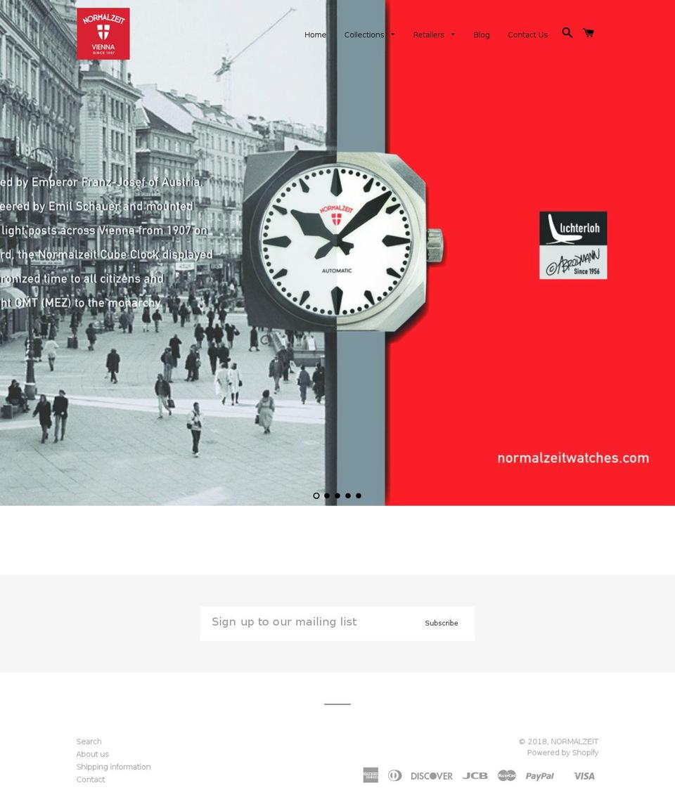 normalzeitwatches.com — Shopify storefront screenshot
