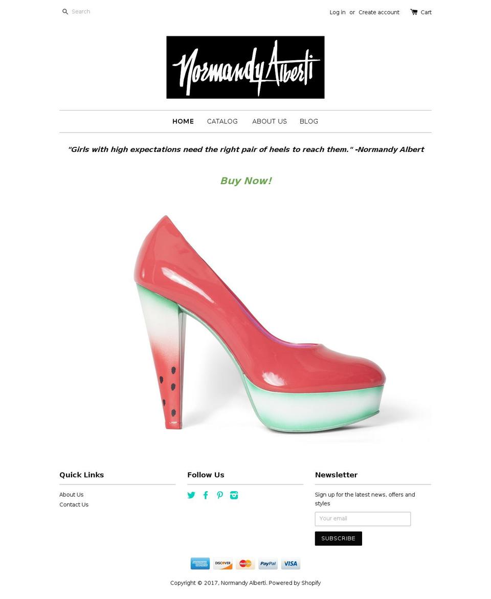 normandyalberti.com shopify website screenshot