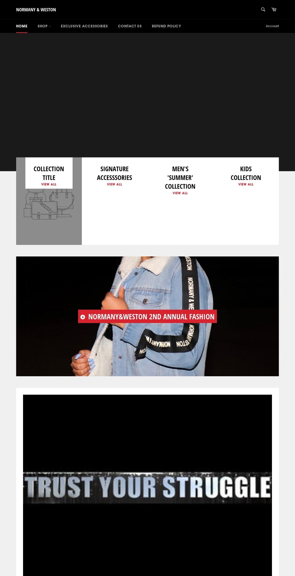 normanyweston.com — Shopify storefront screenshot