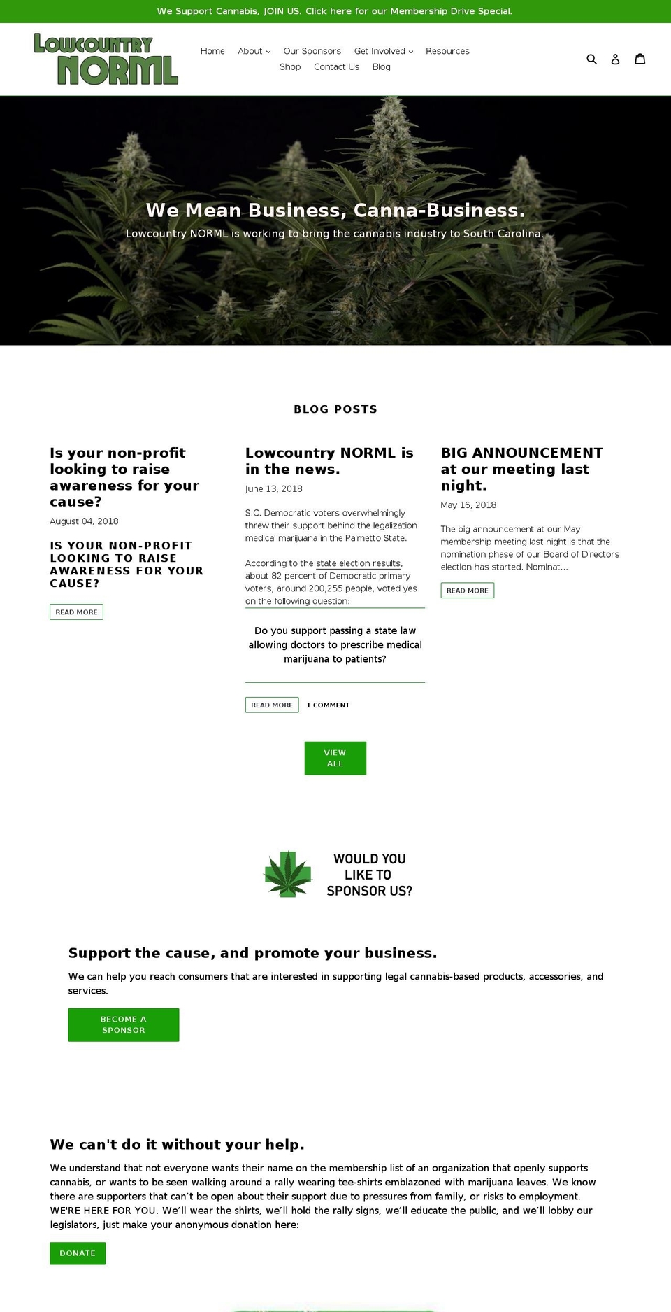 normlsc.org shopify website screenshot