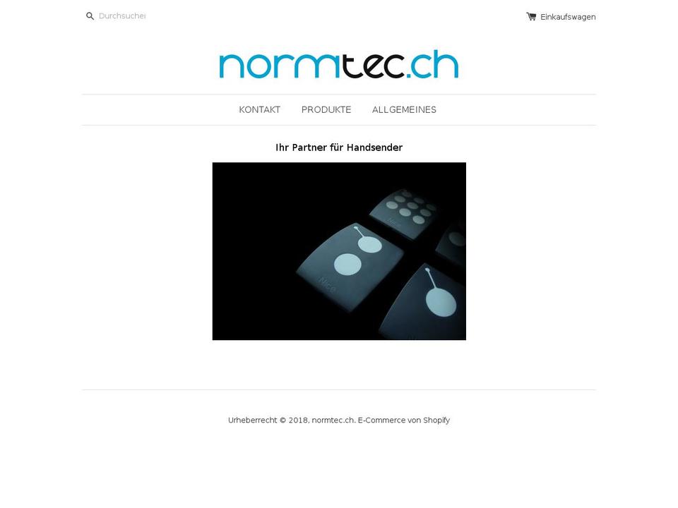 normtec.ch shopify website screenshot